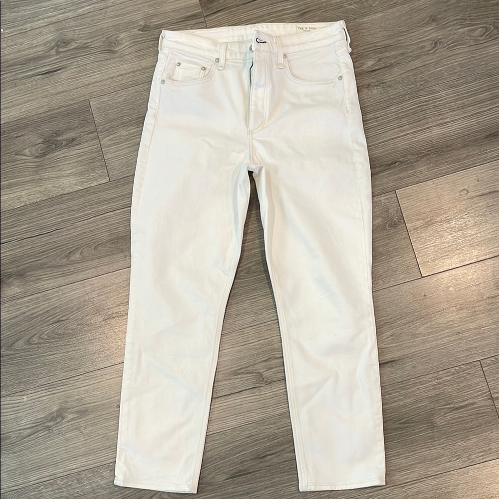 Rag & Bone Cream Denim Jeans